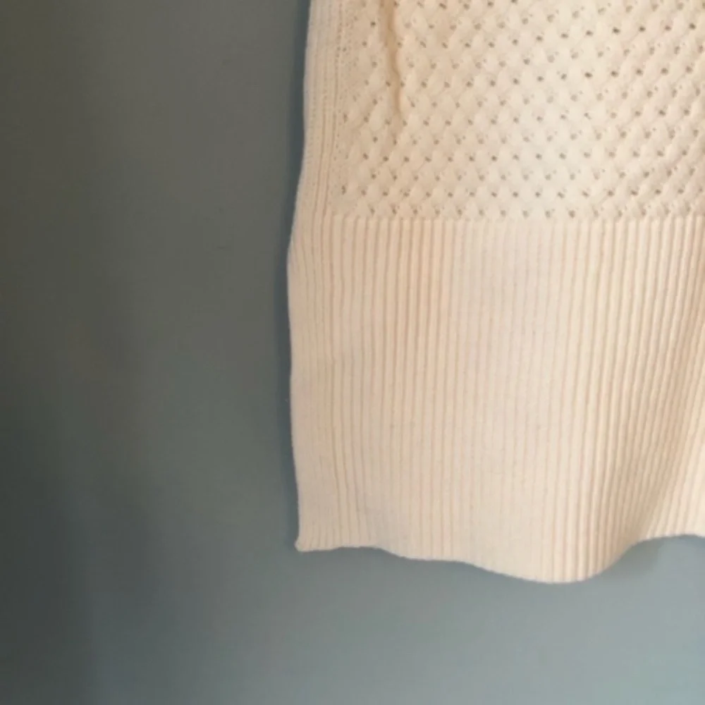 NWT WHBM Sleeveless Ivory Tabard Sweater